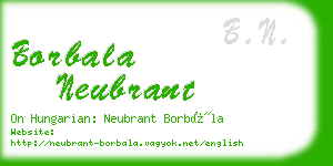 borbala neubrant business card